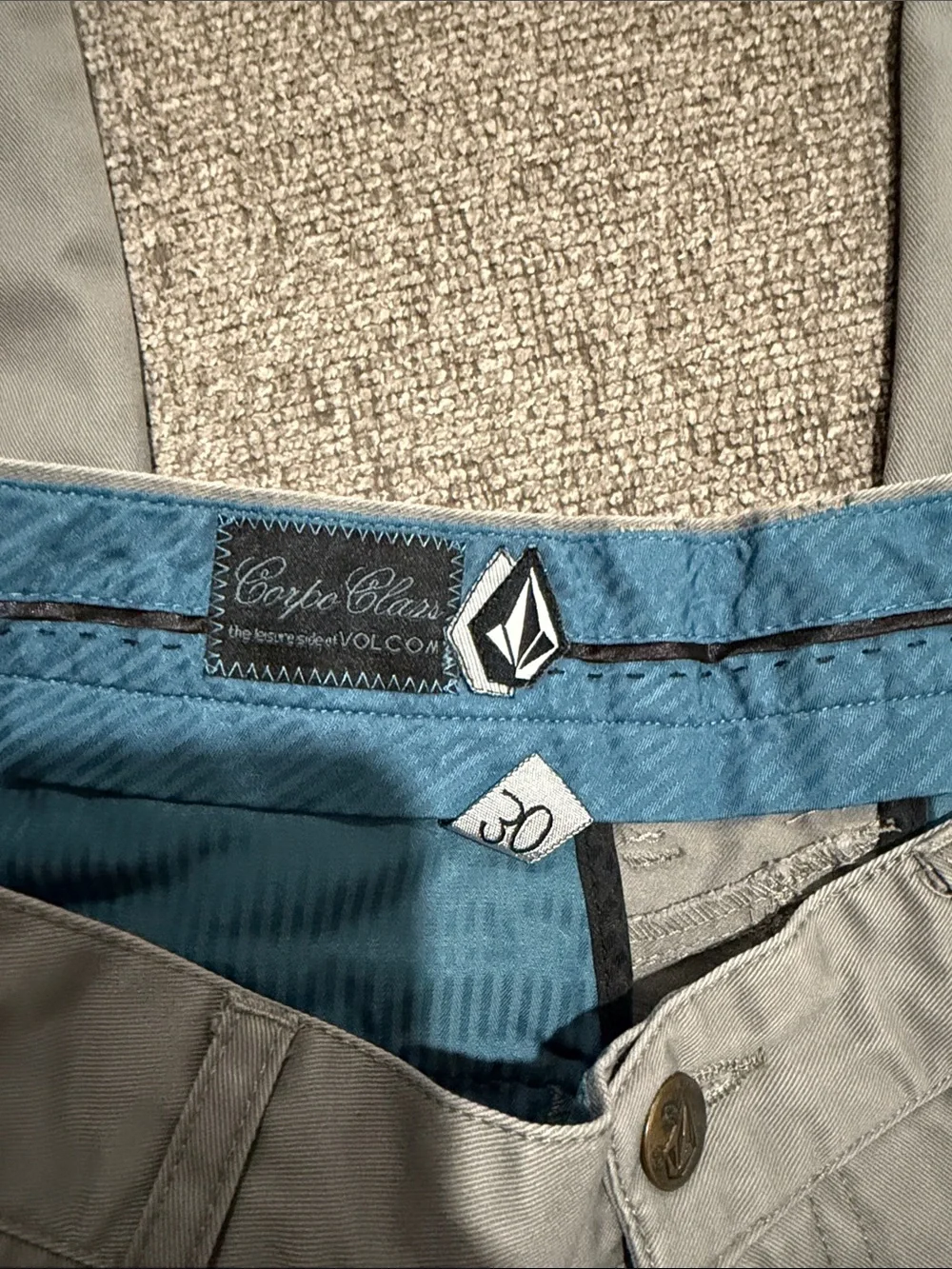 Volcom Men's Light Gray Chino Pants
